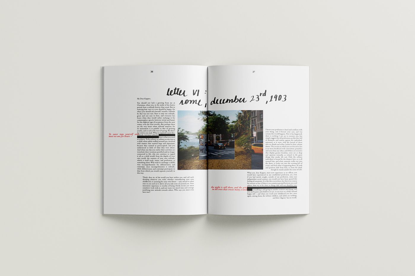 Letters to a Young Poet book spread mockup seven.
