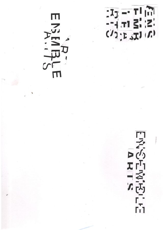 Ensemble Arts typographic process image four.